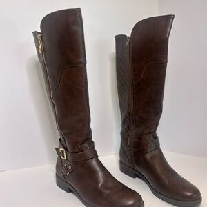 Guess Dark Brown Over the Knee Boots